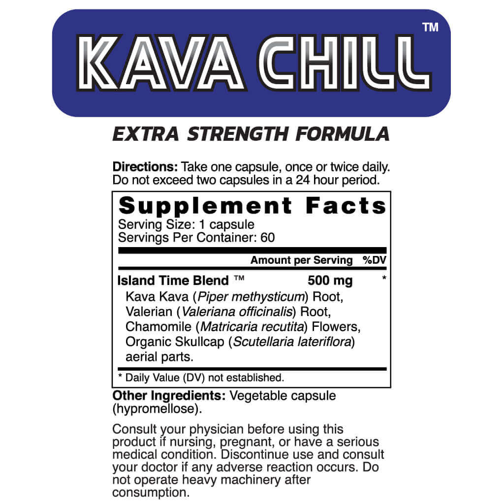  Dr. Jones Naturals Extra Strength Kava Chill Supplement Facts