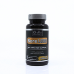 Supplement bottle labeled 'SoreLESS' with 'Dr. Jones Naturals' on a white background