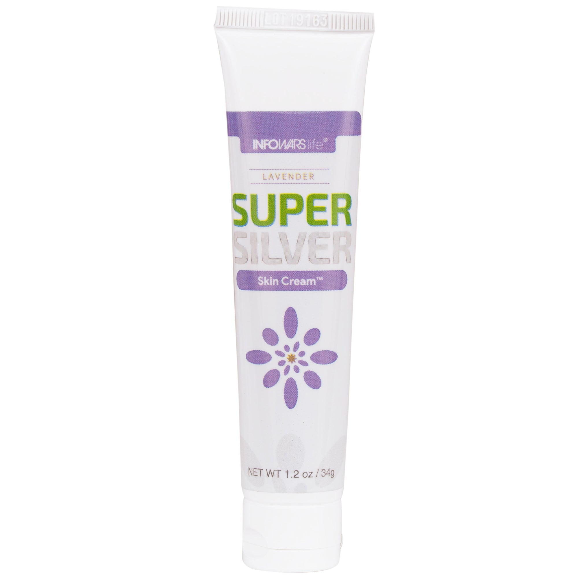 SuperSilver Lavender Skin Cream 1.2 oz Front