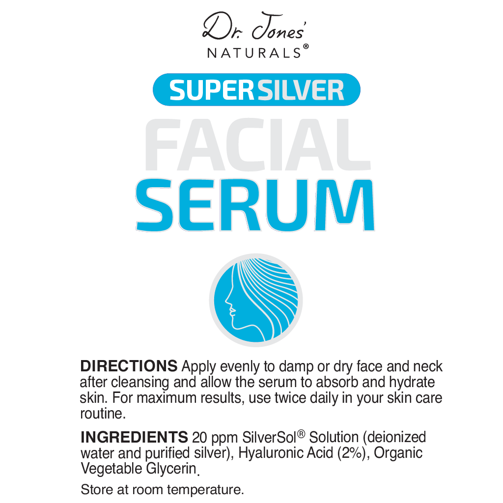 SuperSilver Facial Serum with SilverSol® Directions and Ingredients