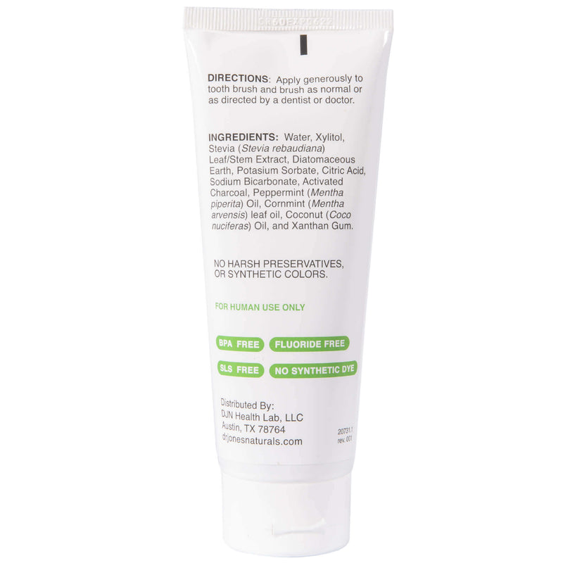 Activated Charcoal Toothpaste Dr. Jones' Naturals